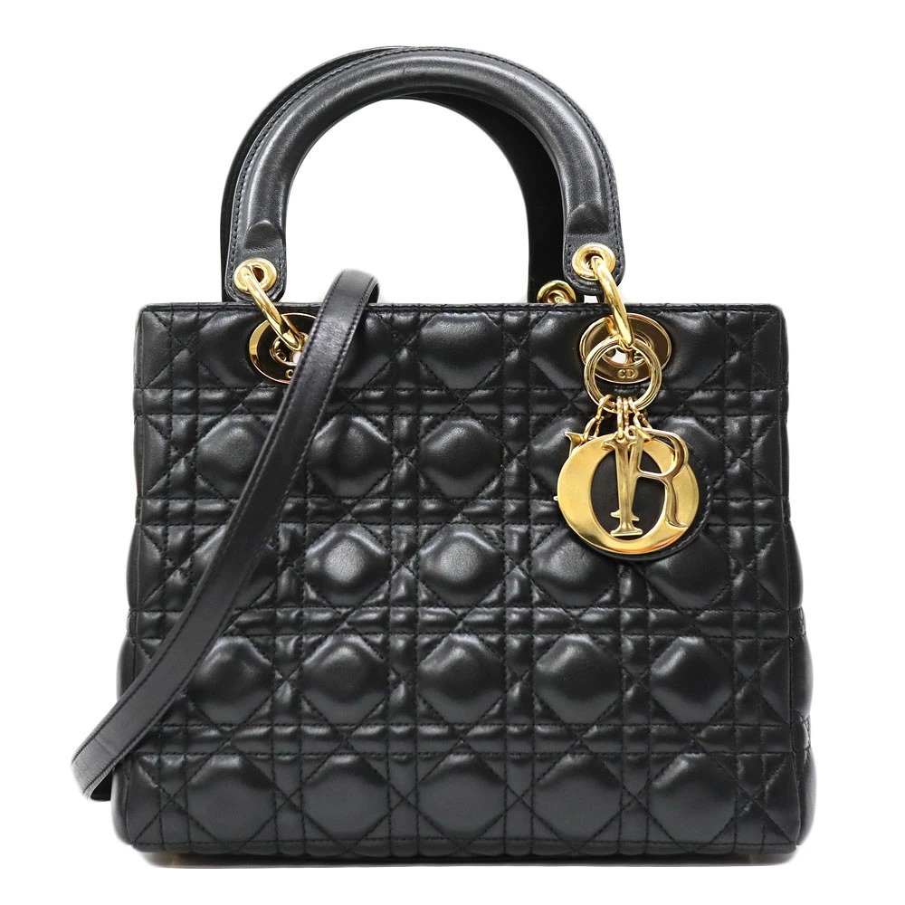 Dior Lady Cannage Shoulder Bag Black